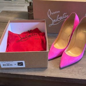 Christian Louboutin So Kate 120 Veau Velours Color: Diva
